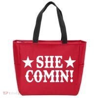 She Comin! Western Cowboy Cowgirl Tote Bag thumb 0