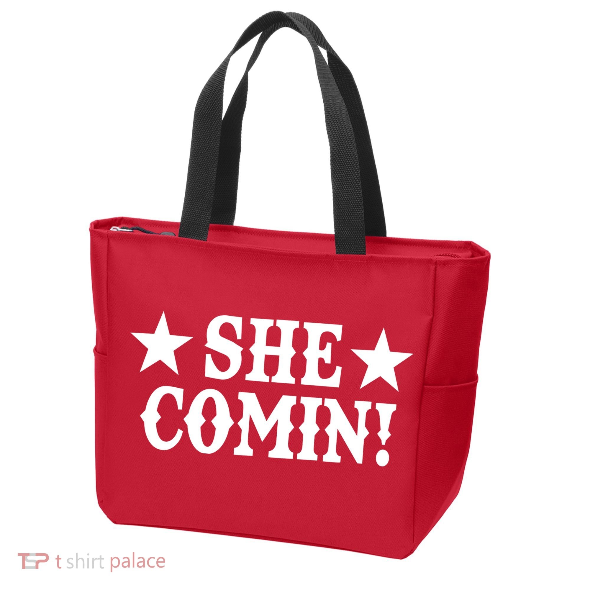 She Comin! Western Cowboy Cowgirl Tote Bag