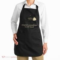 Stupid Canadian Wolf Bird Apron thumb 2
