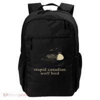 Stupid Canadian Wolf Bird Backpack thumb 0