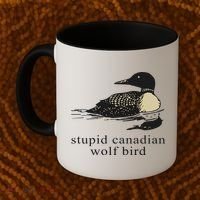Stupid Canadian Wolf Bird Coffee Mug thumb 2