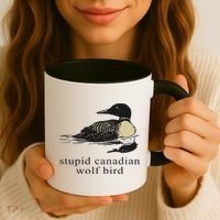Stupid Canadian Wolf Bird Coffee Mug thumb 3