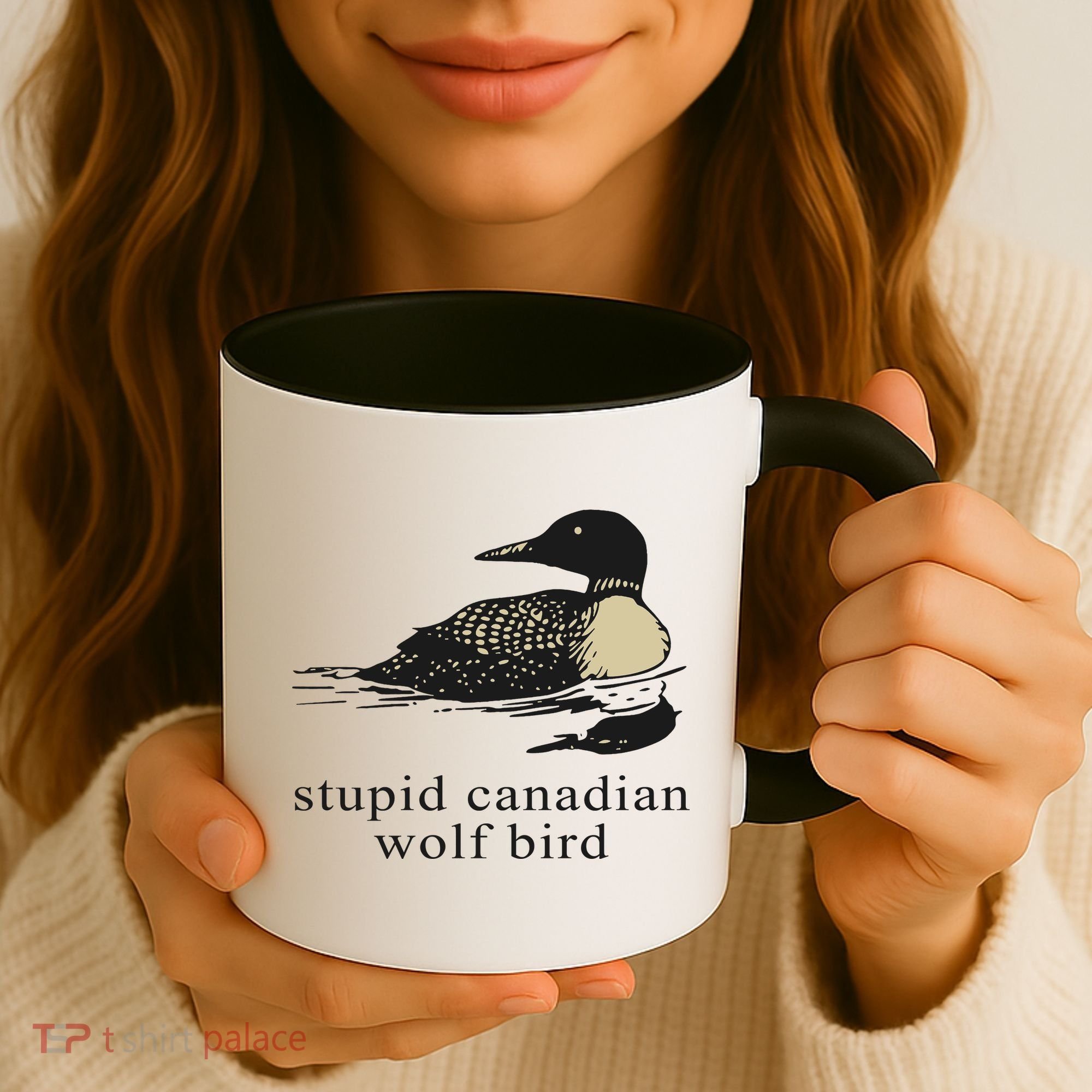 Stupid Canadian Wolf Bird Coffee Mug