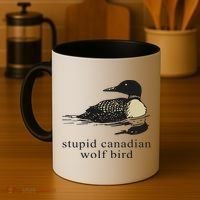 Stupid Canadian Wolf Bird Coffee Mug thumb 4