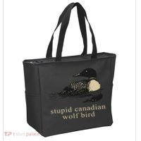 Stupid Canadian Wolf Bird Tote Bag thumb 2