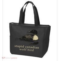 Stupid Canadian Wolf Bird Tote Bag thumb 3
