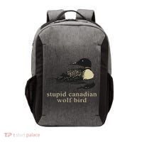 Stupid Canadian Wolf Bird Vector Backpack thumb 0