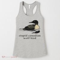 Stupid Canadian Wolf Bird Women's Tank Top thumb 0