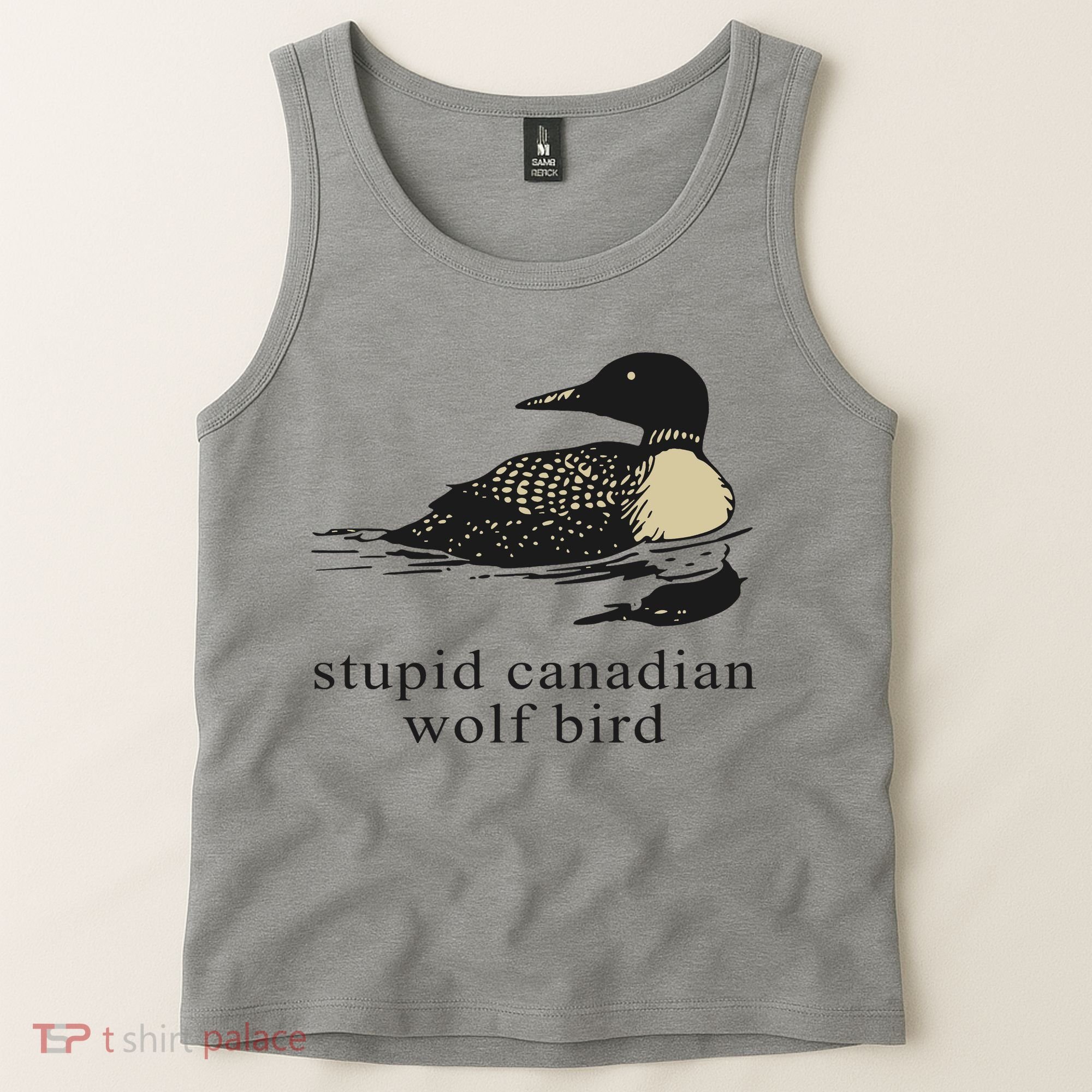 Stupid Canadian Wolf Bird Tank Top