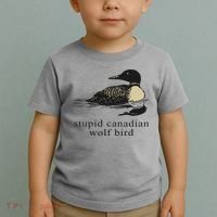 Stupid Canadian Wolf Bird Toddler T-Shirt thumb 2