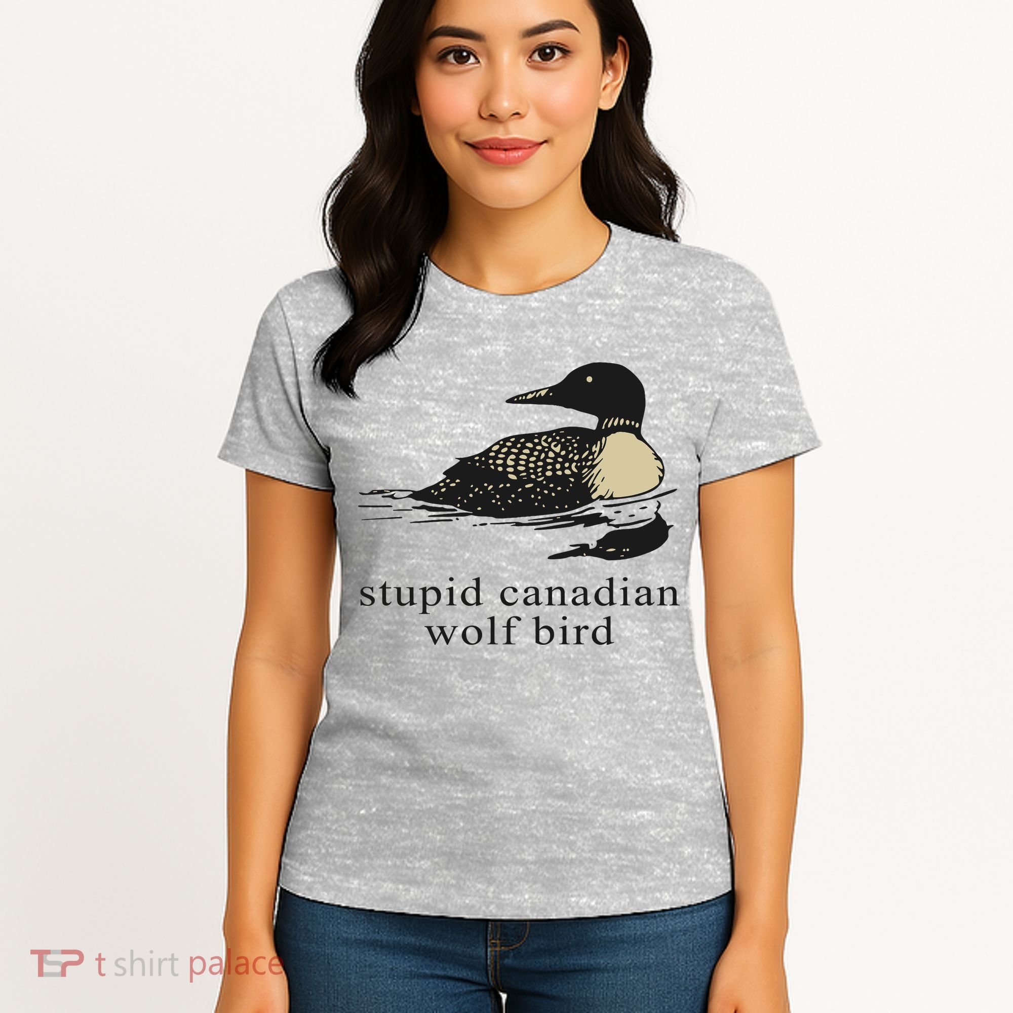 Stupid Canadian Wolf Bird Women's T-Shirt