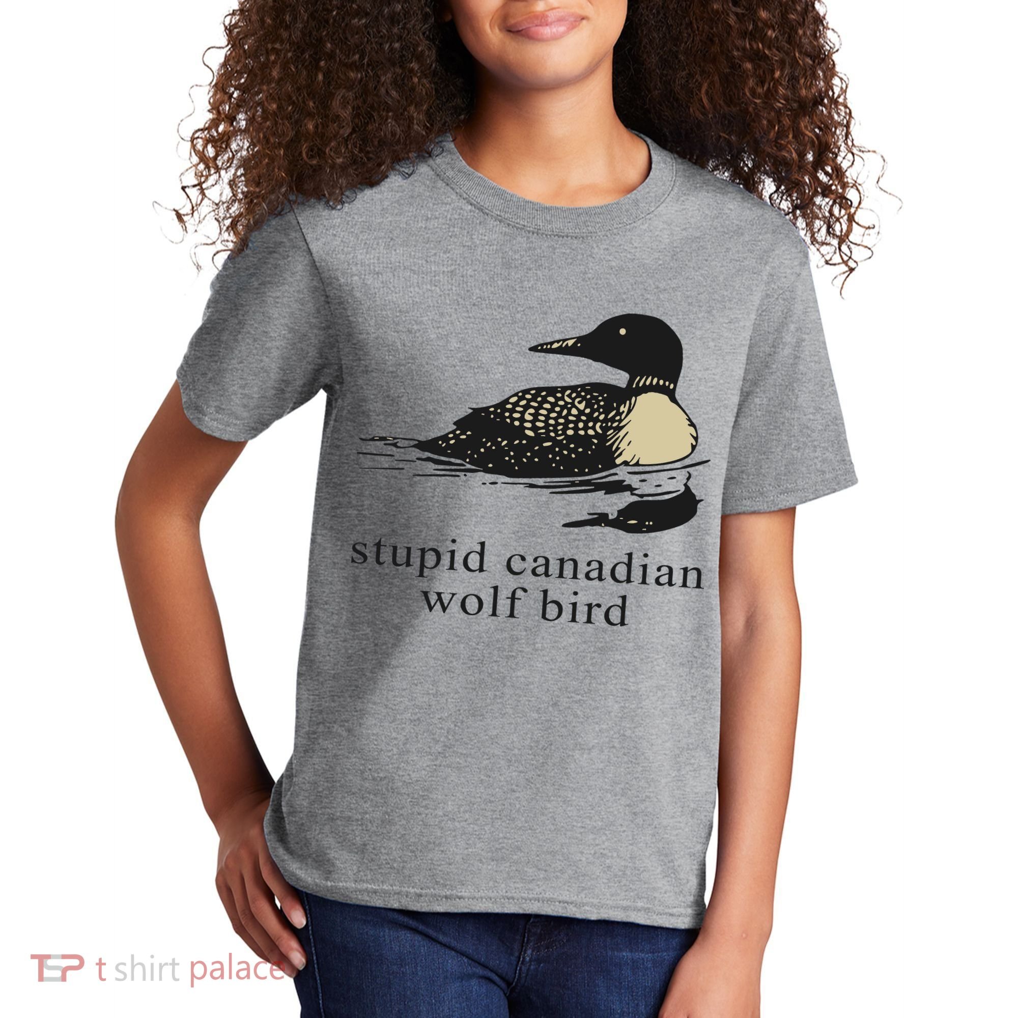 Stupid Canadian Wolf Bird Kids T-Shirt