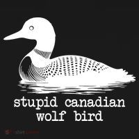 Stupid Canadian Wolf Bird Funny Meme Backpack thumb 2