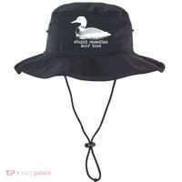 Stupid Canadian Wolf Bird Funny Meme Bucket Hat thumb 0