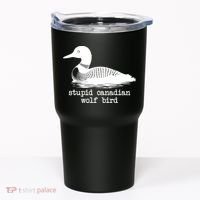 Stupid Canadian Wolf Bird Funny Meme Tumbler thumb 0