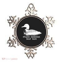 Stupid Canadian Wolf Bird Funny Meme Ornament thumb 0