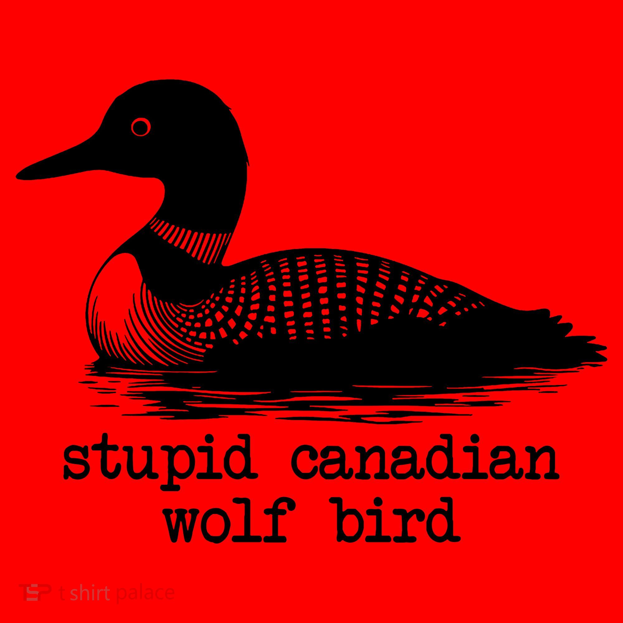 Stupid Canadian Wolf Bird Funny Meme Santa Hat
