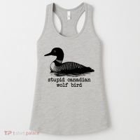 Stupid Canadian Wolf Bird Funny Meme Women's Tank Top thumb 0