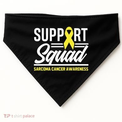 Sarcoma Cancer Warrior Support Squad Sarcoma Awareness Gift USA-Made Doggie Bandana