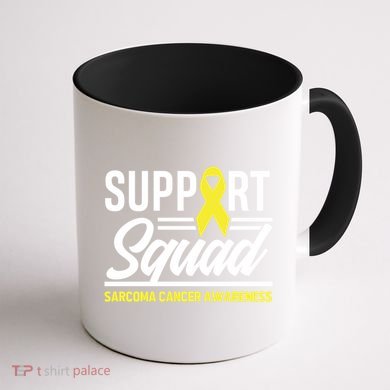 Sarcoma Cancer Warrior Support Squad Sarcoma Awareness Gift Coffee Mug back