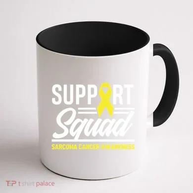 Sarcoma Cancer Warrior Support Squad Sarcoma Awareness Gift Coffee Mug back