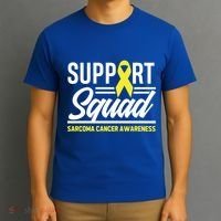 Sarcoma Cancer Warrior Support Squad Sarcoma Awareness Gift T-Shirt thumb 3