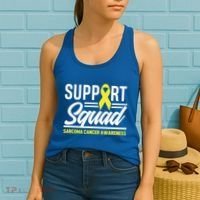 Sarcoma Cancer Warrior Support Squad Sarcoma Awareness Gift Women's Tank Top thumb 2
