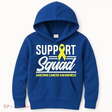 Sarcoma Cancer Warrior Support Squad Sarcoma Awareness Gift Kids Hoodie