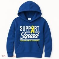 Sarcoma Cancer Warrior Support Squad Sarcoma Awareness Gift Kids Hoodie thumb 0