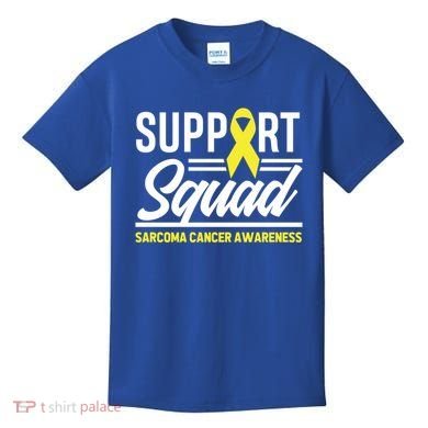 Sarcoma Cancer Warrior Support Squad Sarcoma Awareness Gift Kids T-Shirt