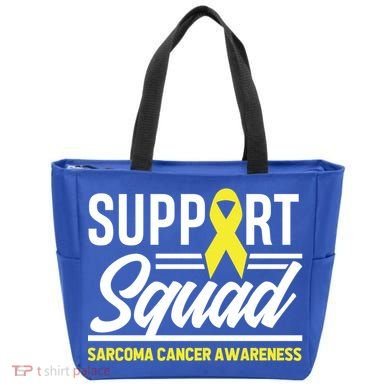 Sarcoma Cancer Warrior Support Squad Sarcoma Awareness Gift Tote Bag