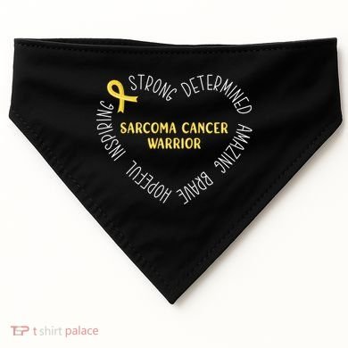 Sarcoma Cancer Warrior Great Gift USA-Made Doggie Bandana