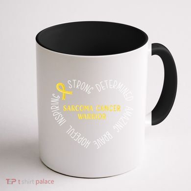 Sarcoma Cancer Warrior Great Gift Coffee Mug back