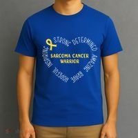 Sarcoma Cancer Warrior Great Gift T-Shirt thumb 3