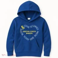Sarcoma Cancer Warrior Great Gift Kids Hoodie thumb 0