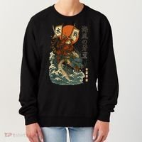 Samurai Cat With Sea Dragon Fantasy Art Women's Sweatshirt thumb 0