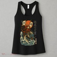 Samurai Cat With Sea Dragon Fantasy Art Women's Tank Top thumb 3