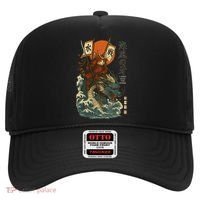 Samurai Cat With Sea Dragon Fantasy Art Hat thumb 0