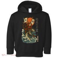 Samurai Cat With Sea Dragon Fantasy Art Toddler Hoodie thumb 0