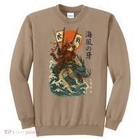Samurai Cat With Sea Dragon Fantasy Art Sweatshirt thumb 0