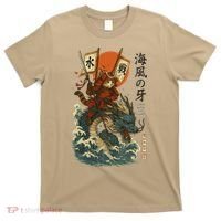 Samurai Cat With Sea Dragon Fantasy Art T-Shirt thumb 0