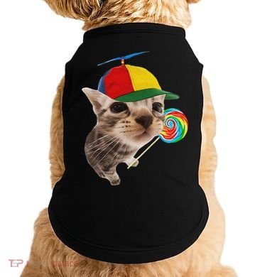 Silly Cat With Lollipop Meme Doggie Tank