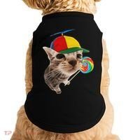 Silly Cat With Lollipop Meme Doggie Tank thumb 0