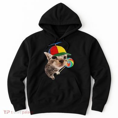 Silly Cat With Lollipop Meme Hoodie