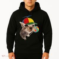 Silly Cat With Lollipop Meme Hoodie thumb 2