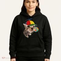 Silly Cat With Lollipop Meme Hoodie thumb 5