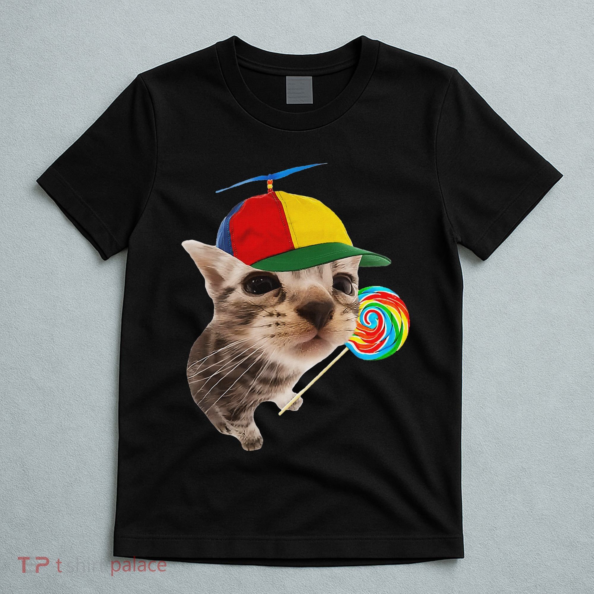 Silly Cat With Lollipop Meme T-Shirt