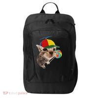 Silly Cat With Lollipop Meme City Backpack thumb 0