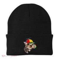 Silly Cat With Lollipop Meme Beanie thumb 0