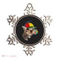 Silly Cat With Lollipop Meme Ornament thumb 0